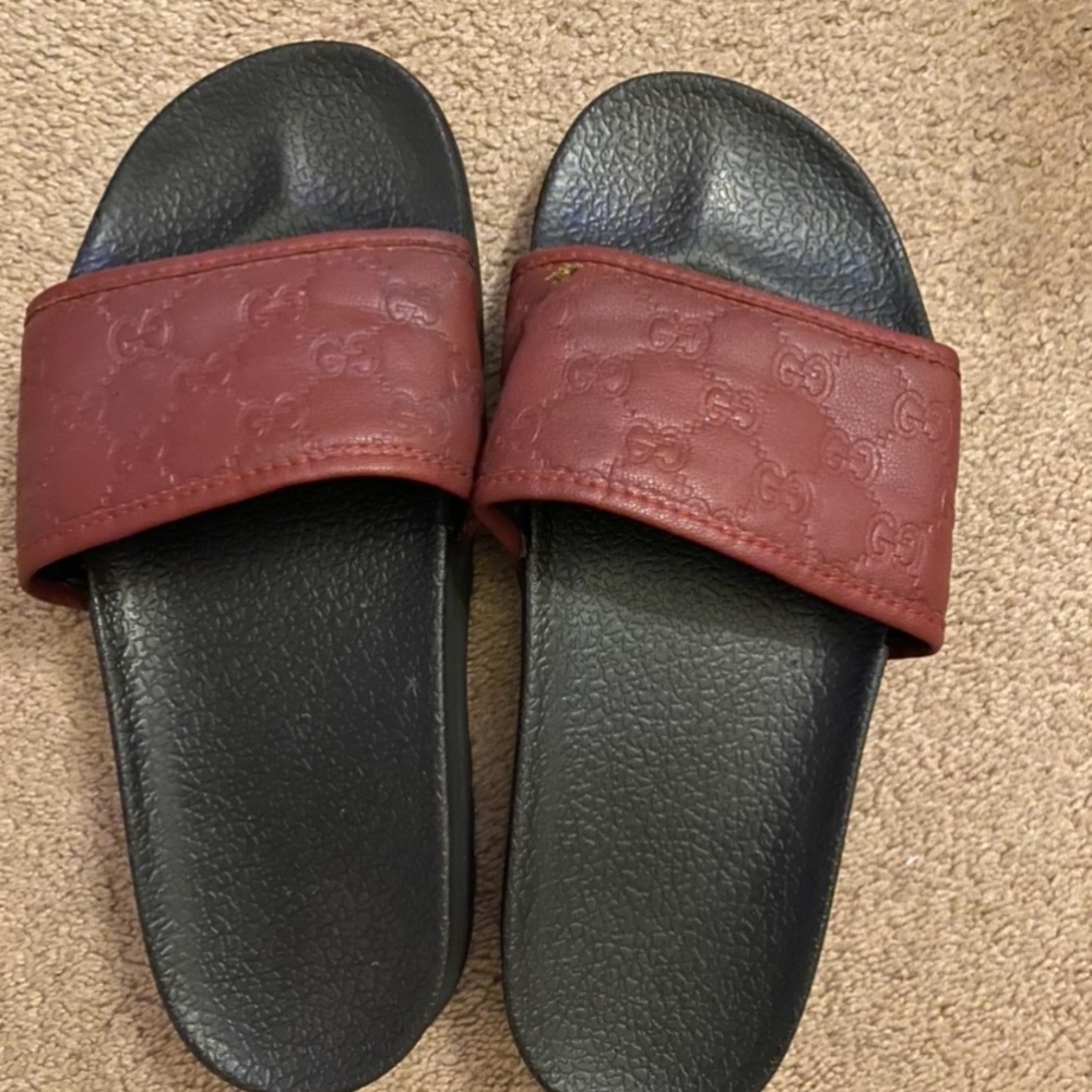 Gucci Leather Slides
